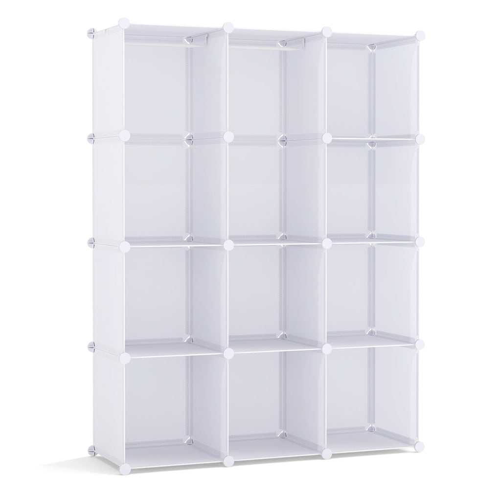 Modular Kids Wardrobe with 10 Cubes & Hanging Rod