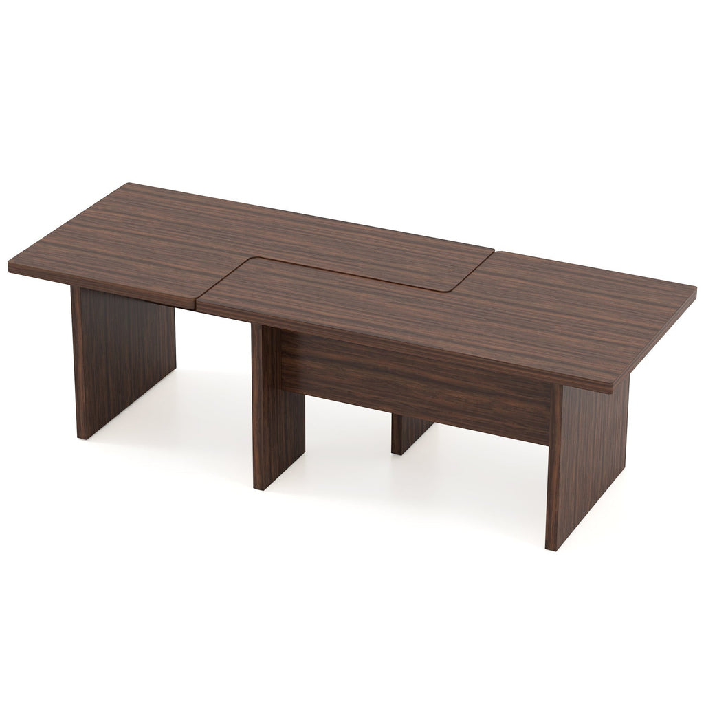 Modular Coffee Table Set of 2 L Shaped Center Tables for Small Space