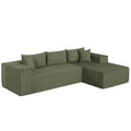 Modular Sectional Sofa Corduroy Upholstered L-shaped Sofa Couch with Deep Seats