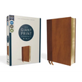 Niv, Giant Print Compact Bible, Leathersoft, Brown, Red Letter Edition, Comfort Print - Imitation Leather