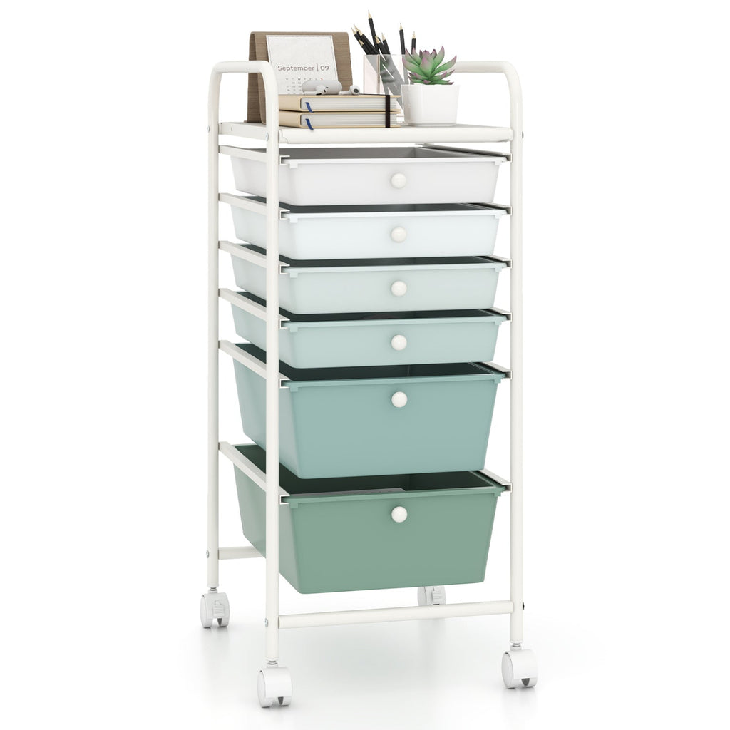 6 Drawers Rolling Storage Cart Organizer