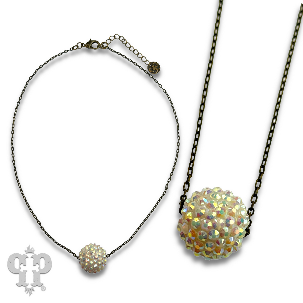 Crystal ball necklace