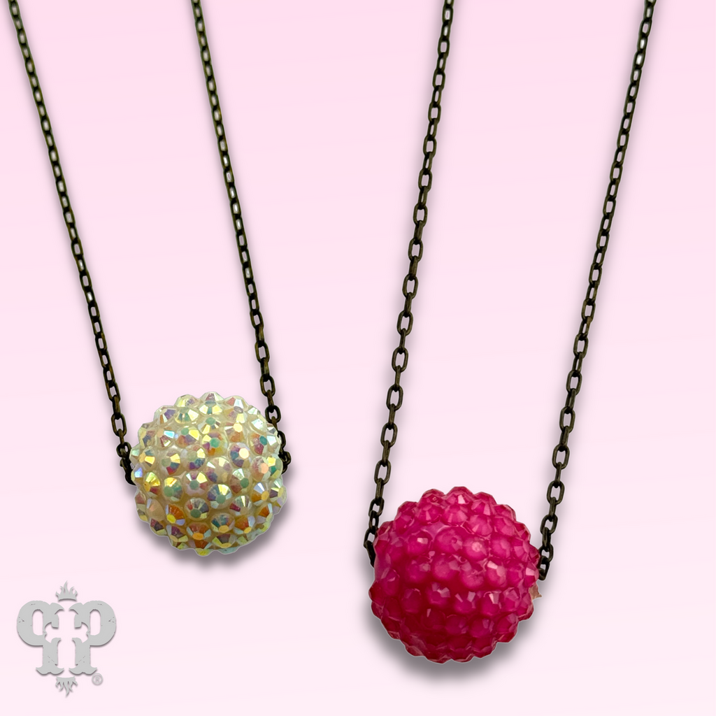 Crystal ball necklace
