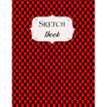 Sketch Book: Checkered Sketchbook Scetchpad for Drawing or Doodling Notebook Pad for Creative Artists Red Black - Paperback