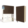 NIV, Journal the Word Bible, Imitation Leather, Brown, Red Letter Edition, Comfort Print: Reflect, Take Notes, or Create Art Next to Your Favorite Ver - Imitation Leather