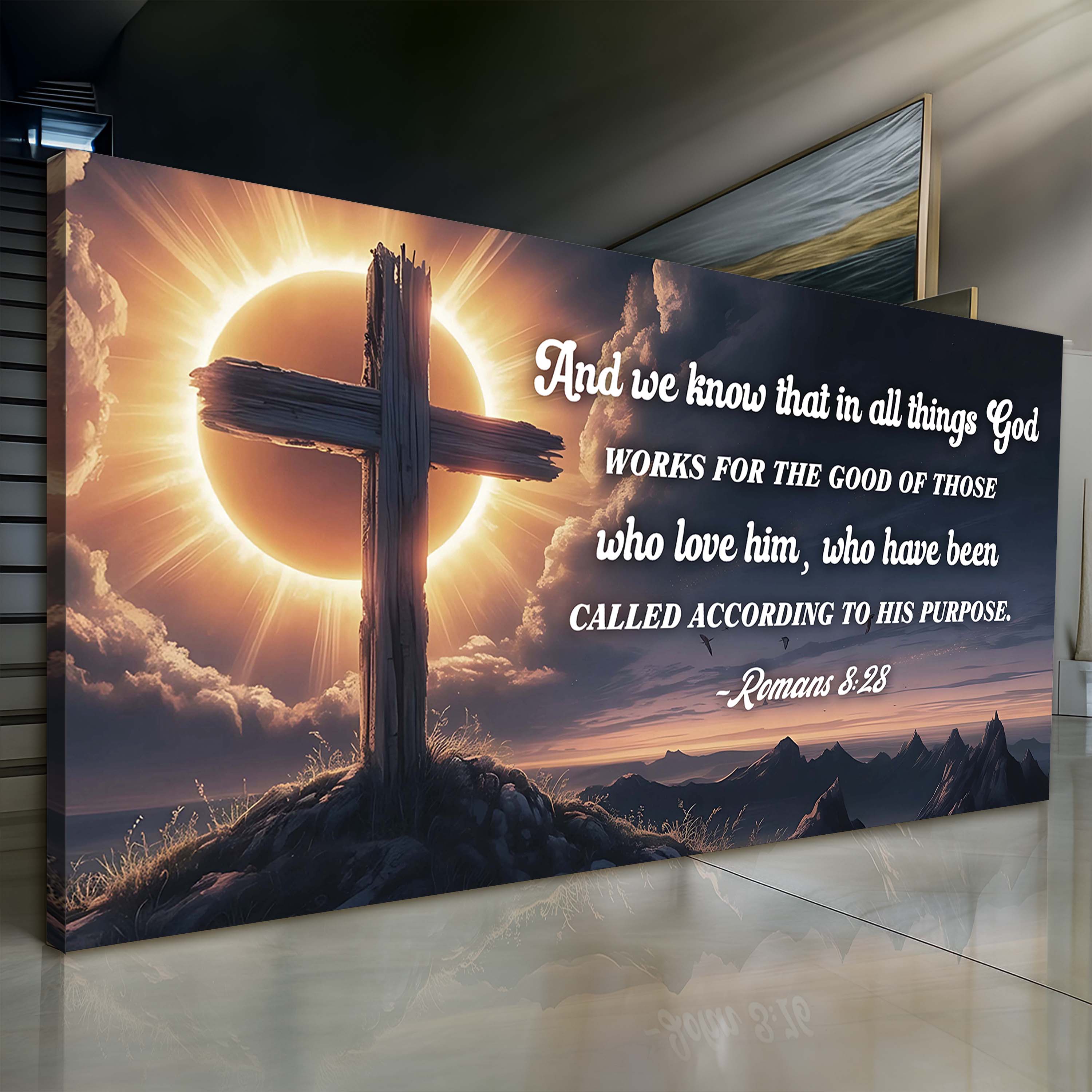 Romans 8:28 - God Works For The Good Faith Sign