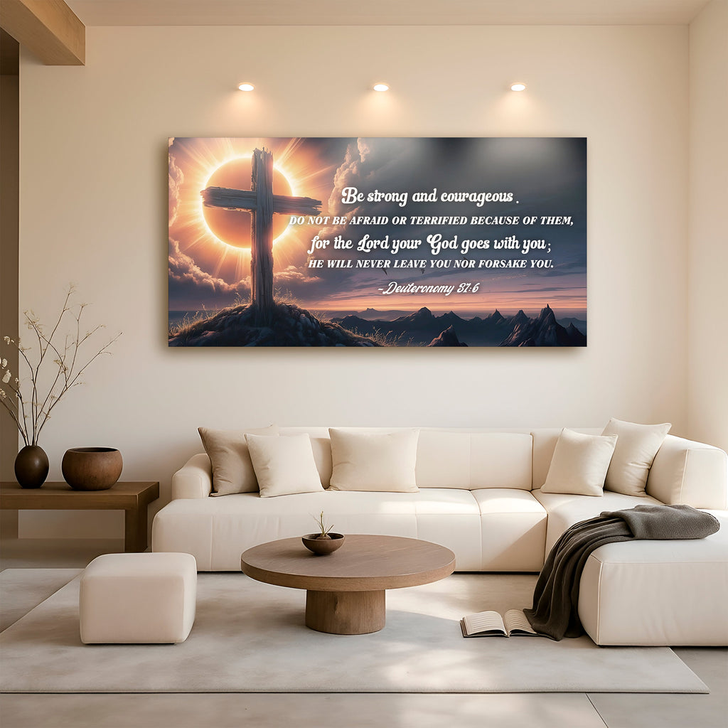 Deuteronomy 31:6 - He Will Never Leave Nor Forsake You Faith Sign