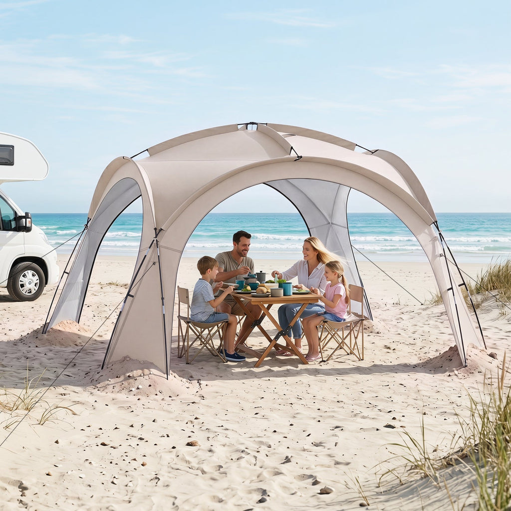 Large Beach Tent for 12-15 People with Removable Sidewalls