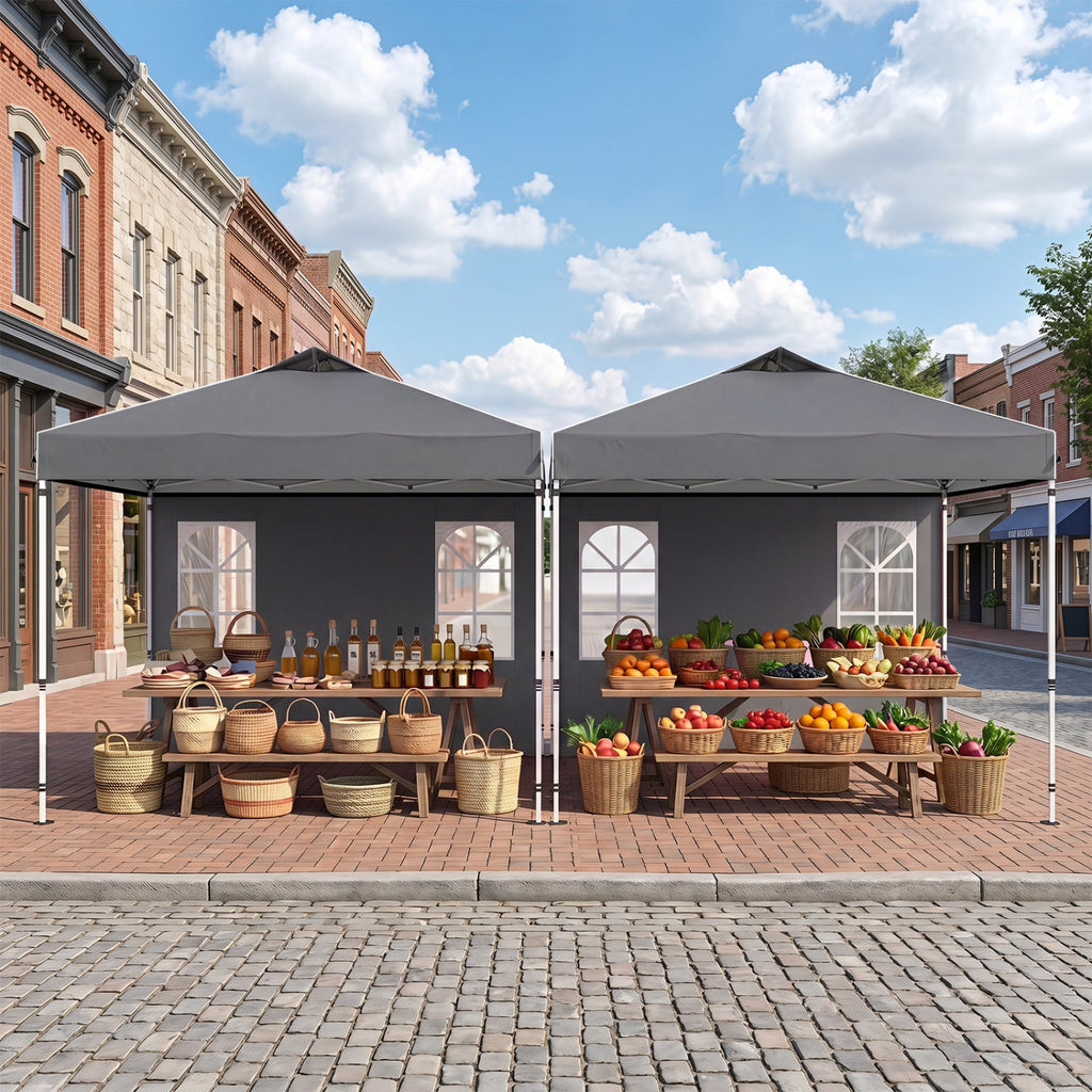 10x10 Pop Up Canopy Tent with Sidewalls & Adjustable Height