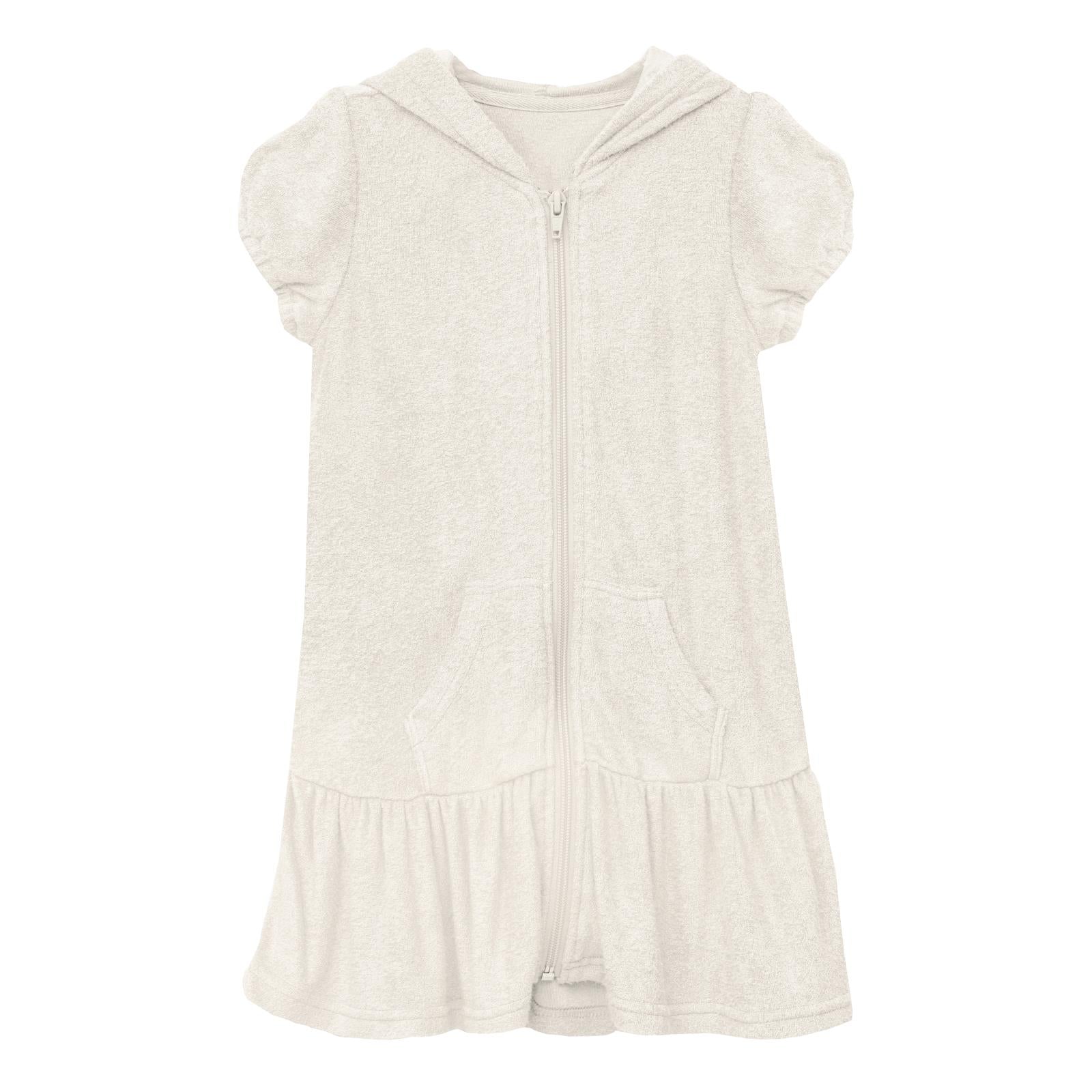 Terry Ruffle Swim Cover-Up in Natural