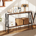 Narrow Console Table 2-Tier Entryway Table with Storage