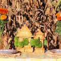 Natural Rattan Pagoda Lantern Set - 1 Large & 1 Small