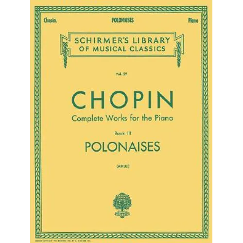 Polonaises: Schirmer Library of Classics Volume 29 Piano Solo - Paperback
