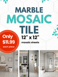 Calacatta White Hexagon Polished Marble Mosaic Tile – 12" x 12"