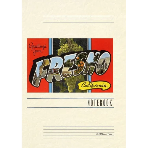 Vintage Lined Notebook Greetings from Fresno, California - Paperback