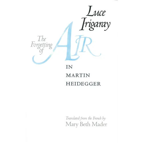 The Forgetting of Air in Martin Heidegger - Paperback