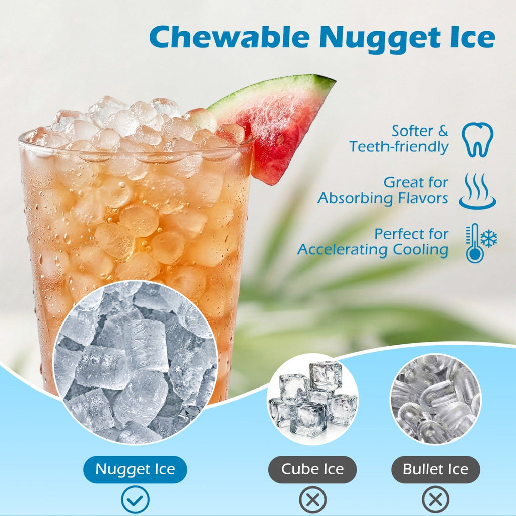 Nugget Ice Maker with Self Dispensing 80 LBS Per Day Chewable Pellet Ice Machine