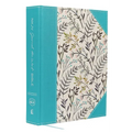 NKJV, Journal the Word Bible, Large Print, Blue Floral Cloth, Red Letter Edition: Reflect, Journal, or Create Art Next to Your Favorite Verses - Hardcover