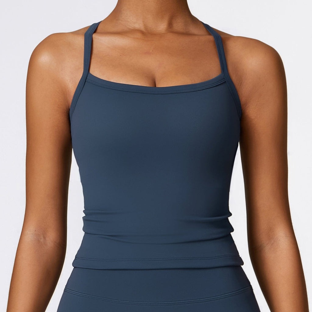 Sollinarry Winter Brushed Beauty Back Yoga Vest Quick-Drying Workout Top Outer Wear Running Exercise Vest Women