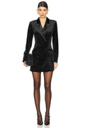 Velvet Blazers Dress Women All Matching Graceful Loose Dress Coat Dress