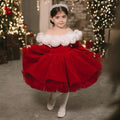 Christmas Princess Dress Children Autumn Long Sleeve Retro