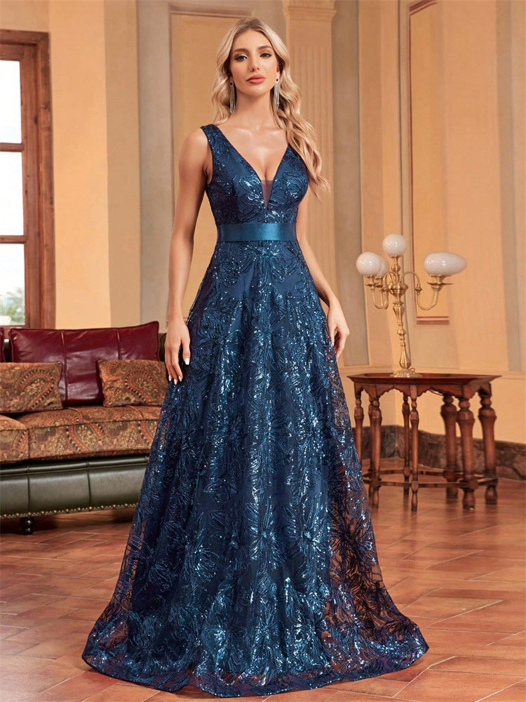 Deep V Plunge Dress Sexy Dress Backless Slim Fit Fishtail Bridesmaid Cocktail Evening Dress Women