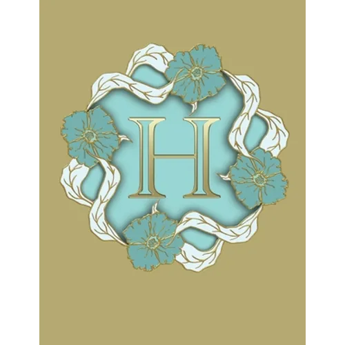 H: 100 Pages 8.5" X 11" Monogram Notebook College Ruled Line Paper - Paperback