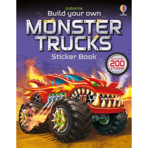 Build Your Own Monster Trucks Sticker Book - Paperback