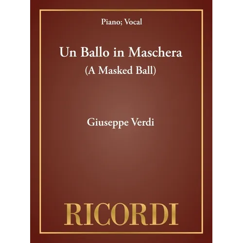 Un Ballo in Maschera (a Masked Ball): Vocal Score - Paperback