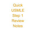 Quick USMLE Step 1 Review Notes - Paperback