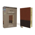 NIV, Reference Bible, Giant Print, Imitation Leather, Brown, Red Letter Edition, Comfort Print - Imitation Leather