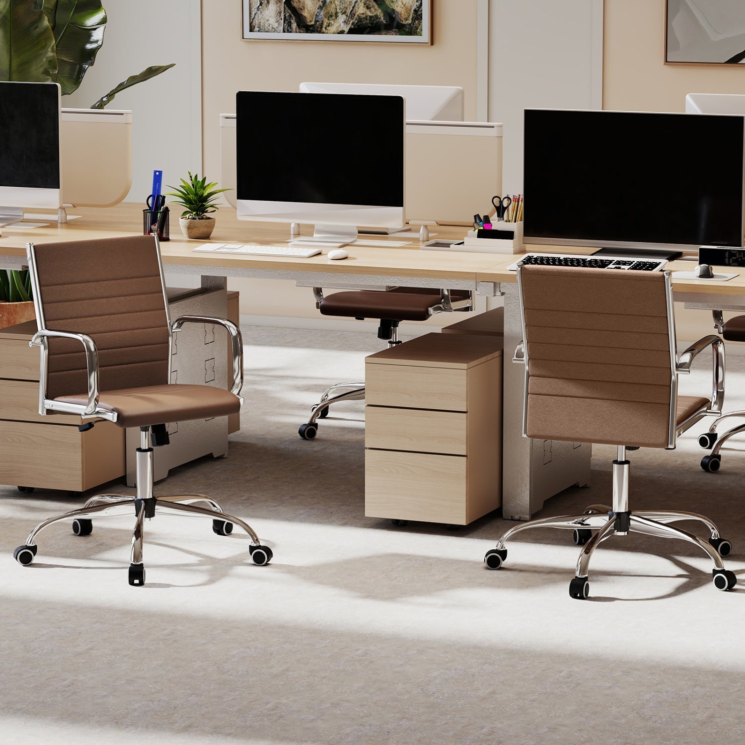 Height Adjustable Office Chair with Rocking Backrest