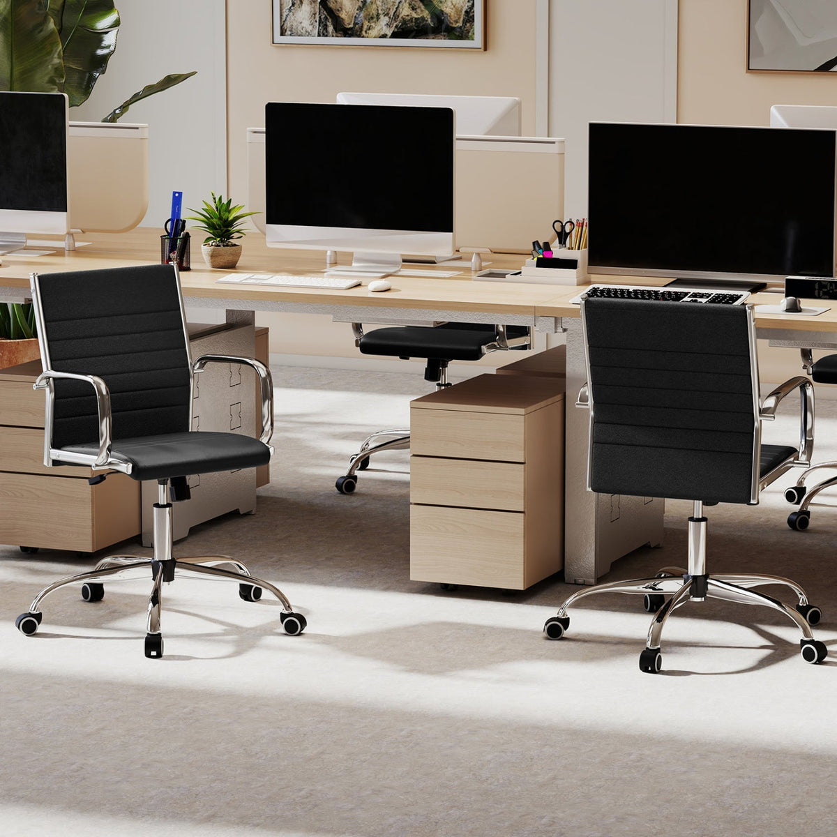 Height Adjustable Office Chair with Rocking Backrest