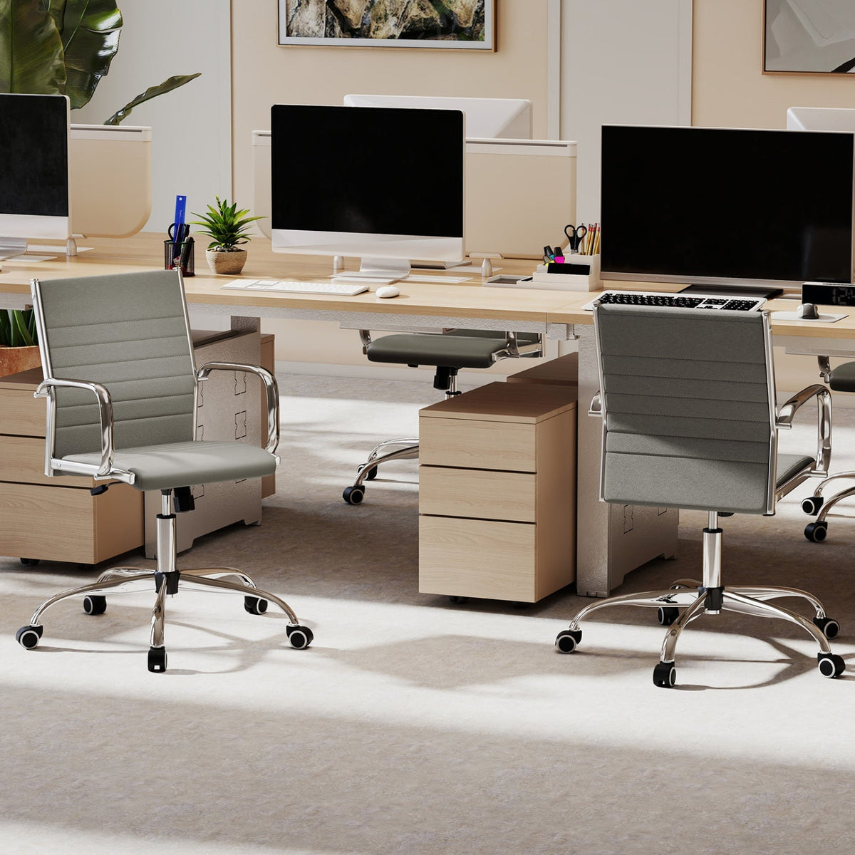 Height Adjustable Office Chair with Rocking Backrest