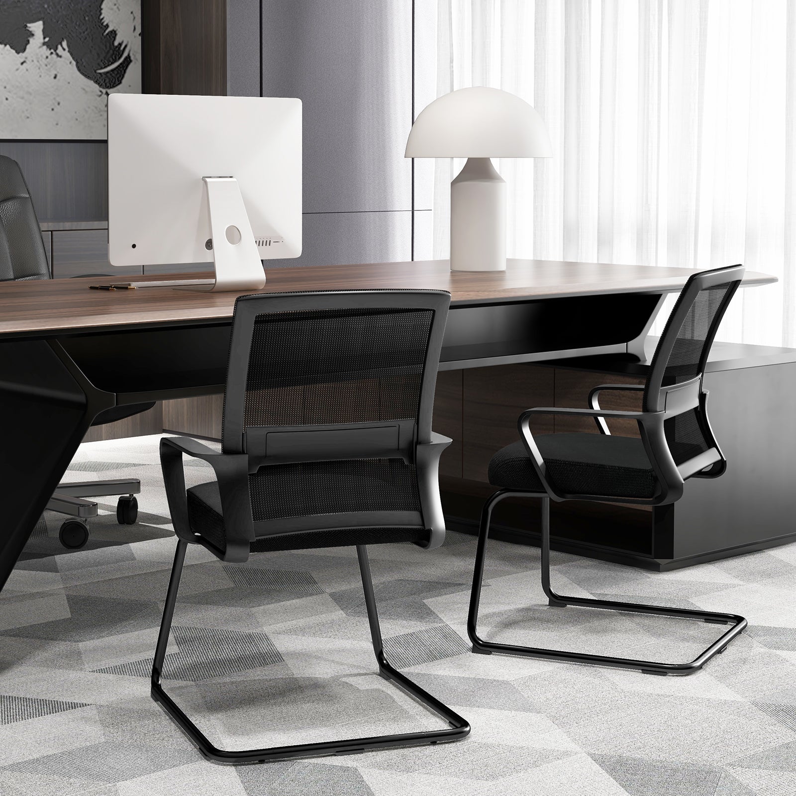 Office Guest Chair with Lumbar Support for Waiting Room