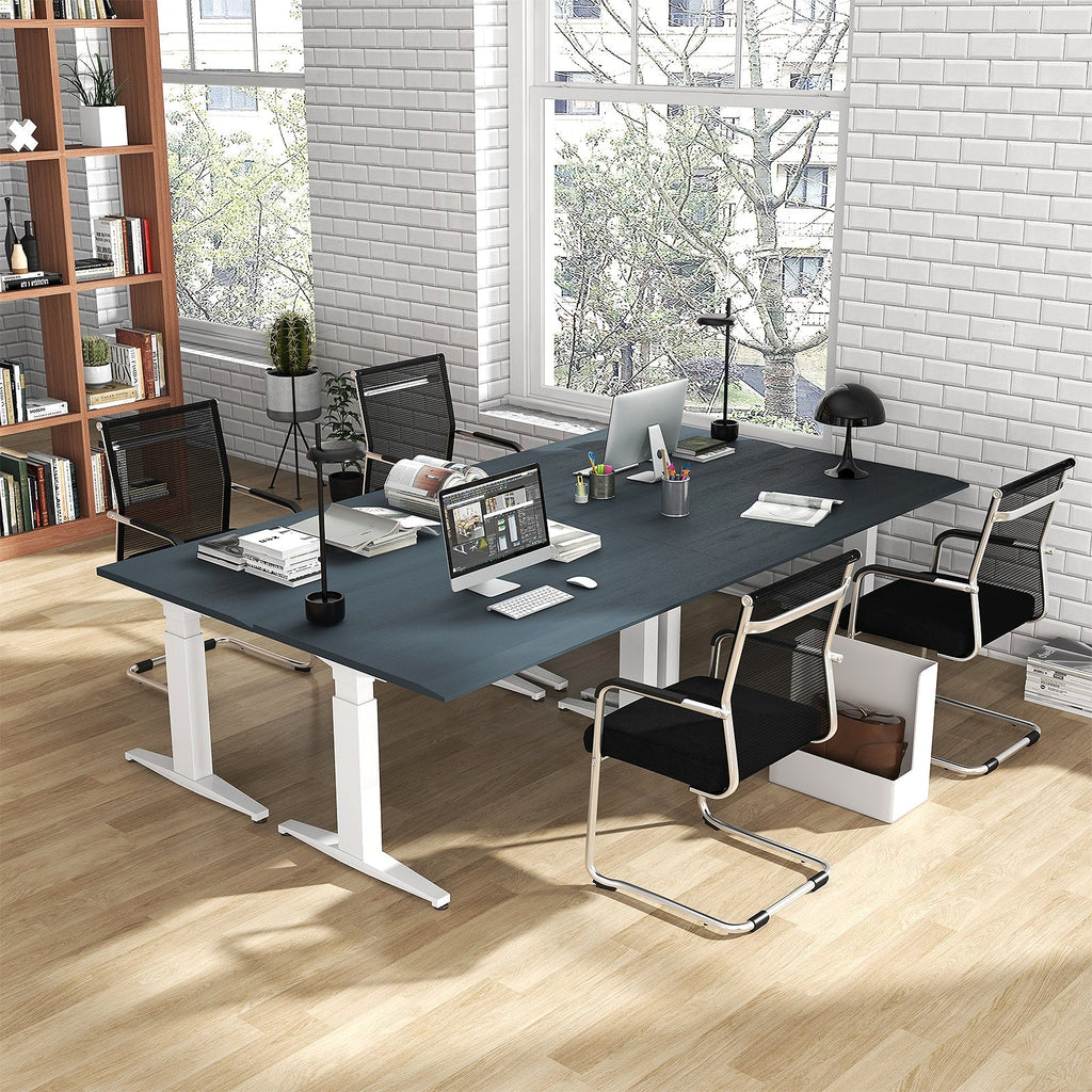 Office Guest Chairs Set of 4 with Metal Sled Base and Armrests-Black
