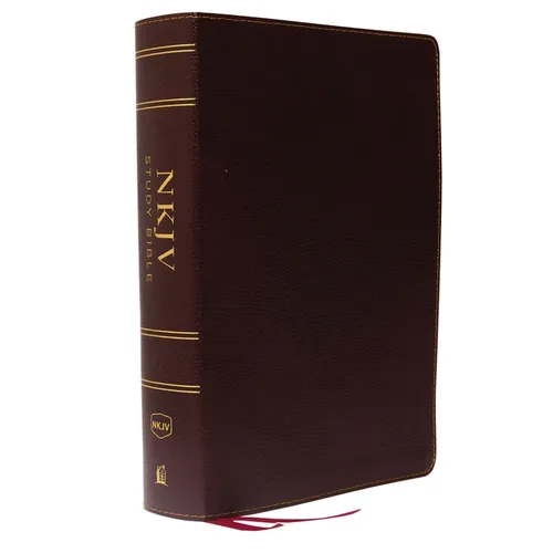 NKJV Study Bible, Bonded Leather, Burgundy, Full-Color, Thumb Indexed, Comfort Print: The Complete Resource for Studying God's Word - Bonded Leather
