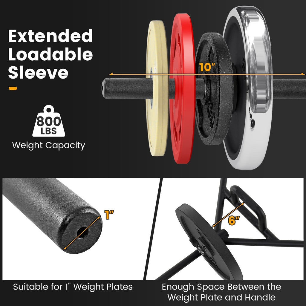 Olympic Hex Trap Bar with 2 Spring Collars and Foldable Handle
