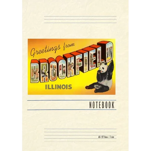 Vintage Lined Notebook Greetings from Brookfield, Illinois - Paperback