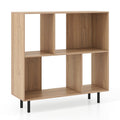 Open Shelf Bookcase with 4 Compartments