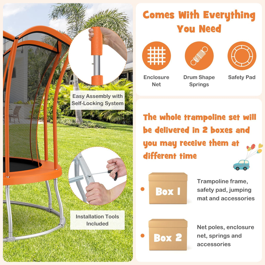 10 Feet Unique Flower Shape Trampoline with Galvanized Steel Frame