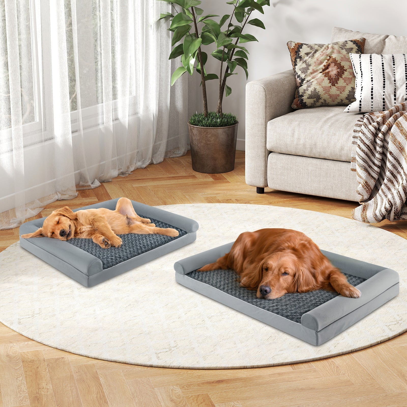 Orthopedic Foam Dog Bed Large Dog Sofa Couch with Removable Cover