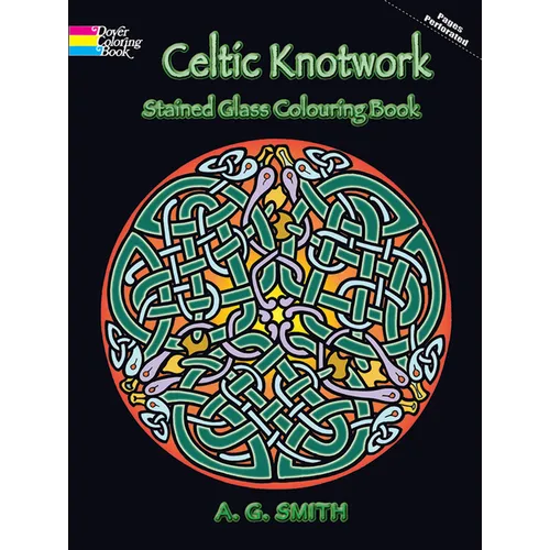 Celtic Knotwork Stained Glass Colouring Book - Paperback