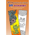 30 Monsters to Color DIY Bookmarks: Monsters and Flower Mandalas Coloring Bookmarks - Paperback