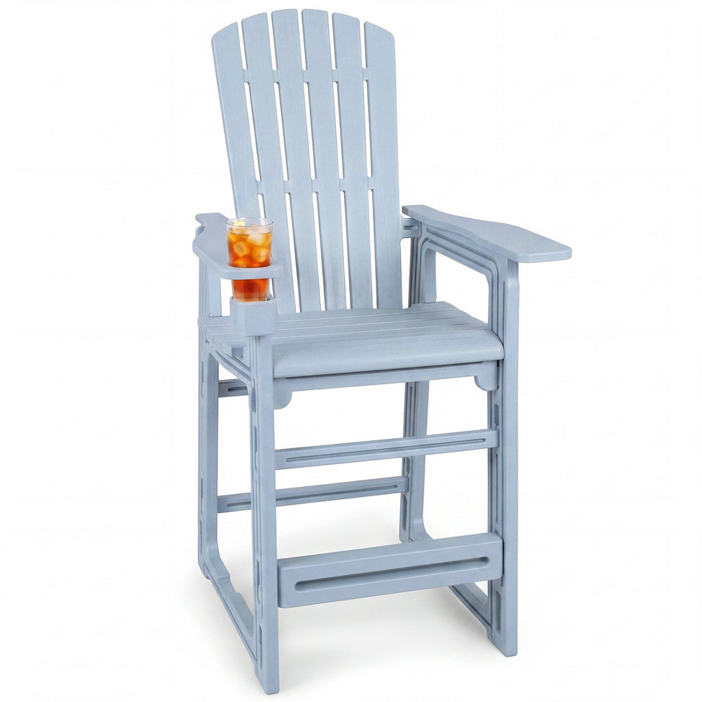Outdoor Bar Stool 29" Height with Backrest and Armrests