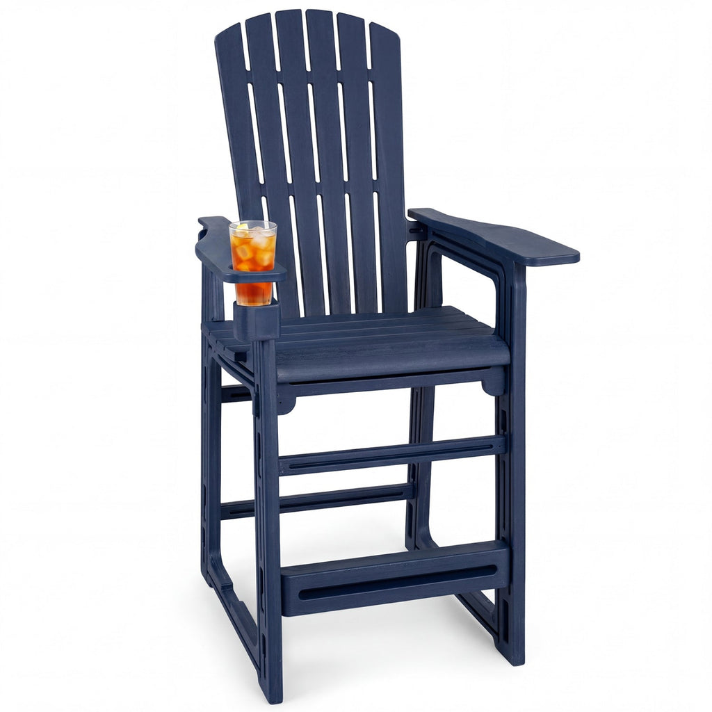 Outdoor Bar Stool 29" Height with Backrest and Armrests