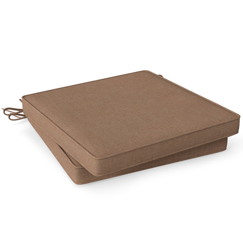 Outdoor Chair Cushion Set of 2 Waterproof Fade-Resistant Olefin Seat Cushions