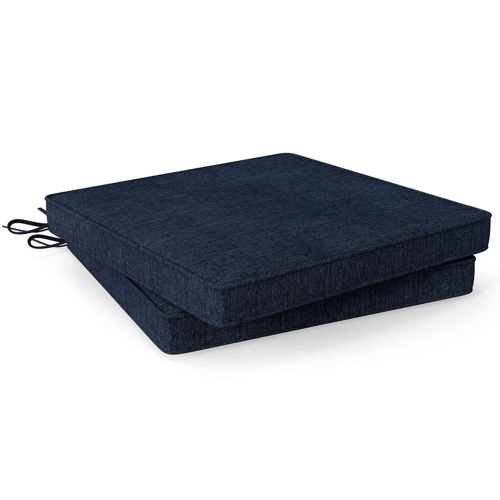 Outdoor Chair Cushion Set of 2 Waterproof Fade-Resistant Olefin Seat Cushions
