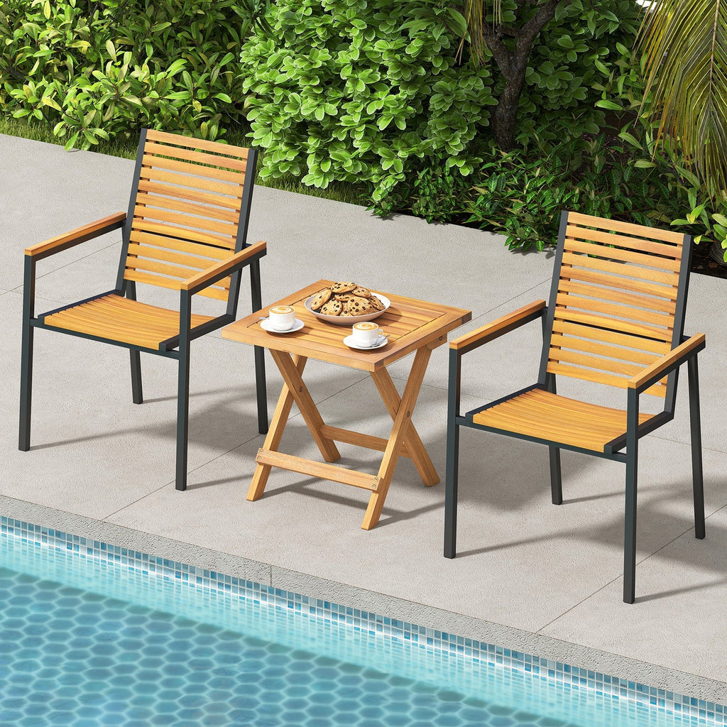 Outdoor Folding Side Table for Small Space and Garden