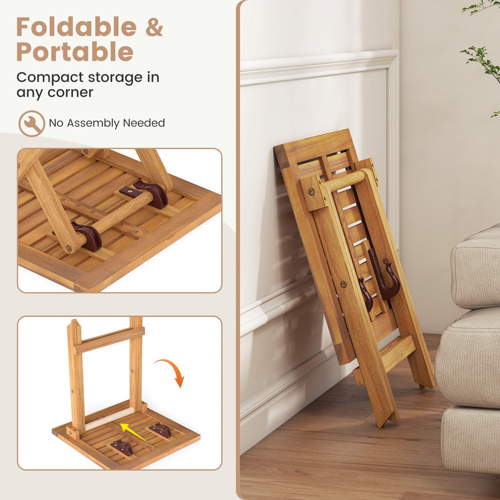 Outdoor Folding Side Table for Small Space and Garden